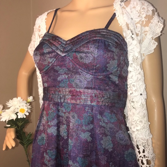 Free People Floral Tapestry Dress Elena Gilbert - Picture 6 of 16